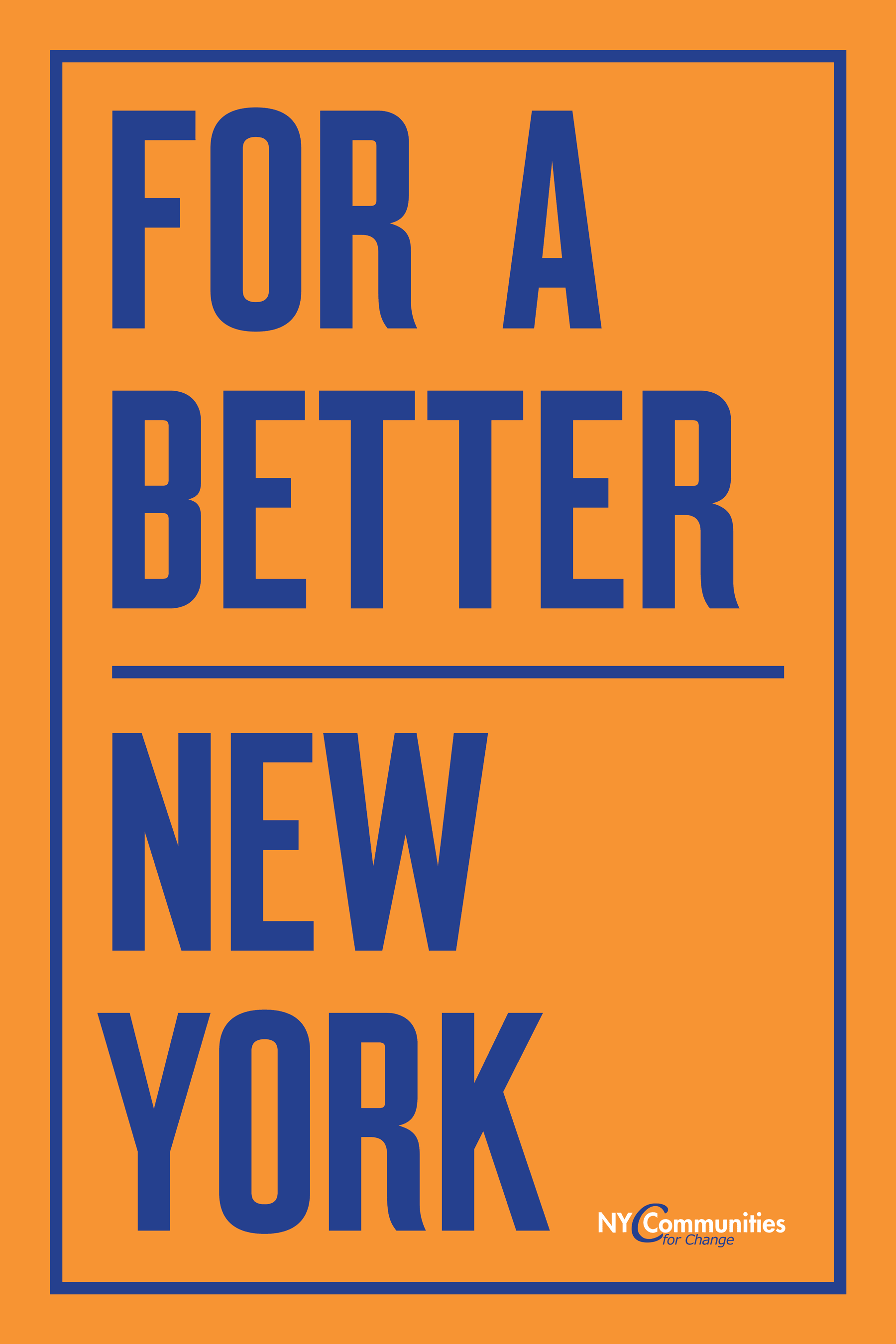 Additional placard text For A Better New York