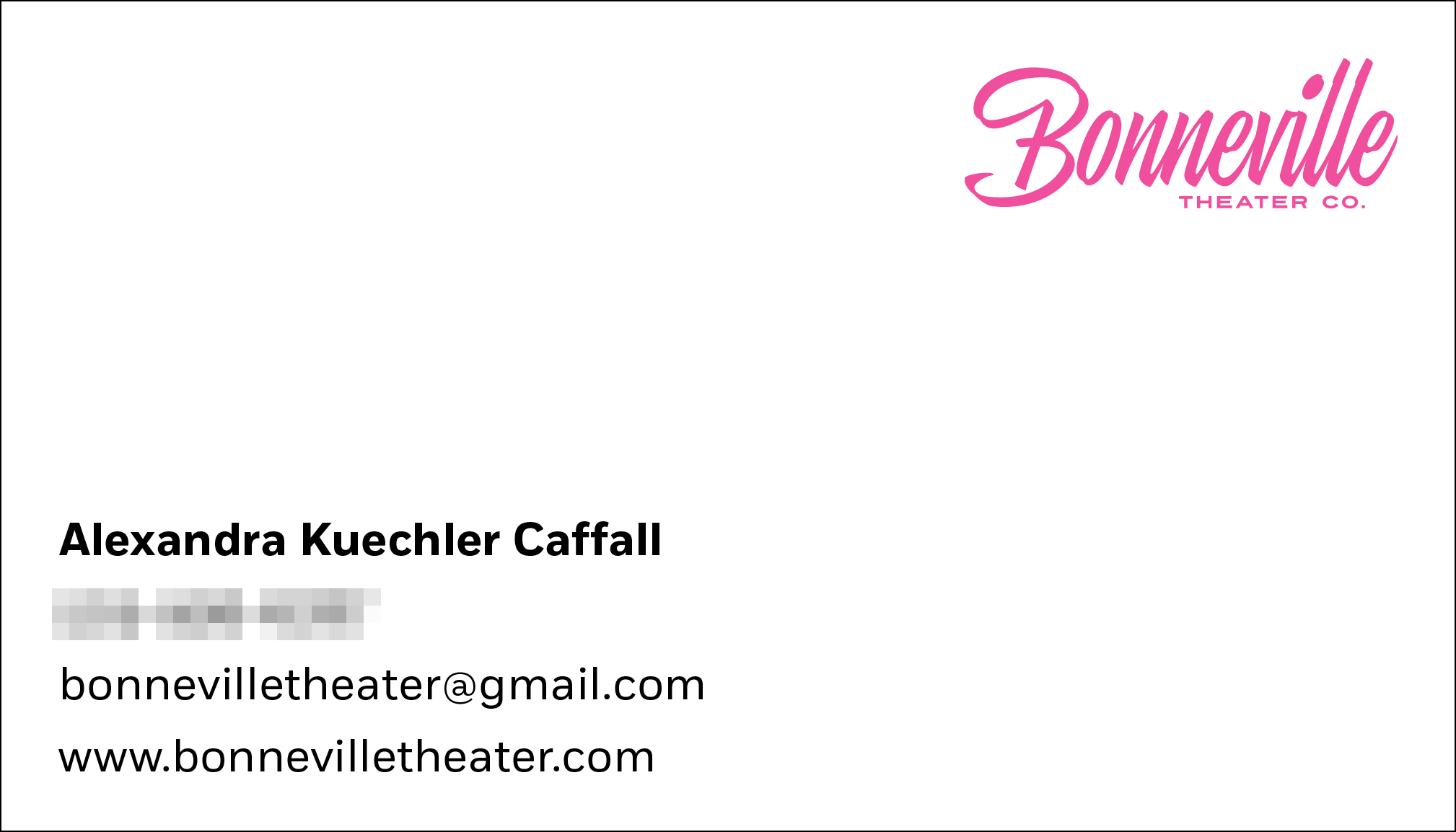 Front of second of three business cards