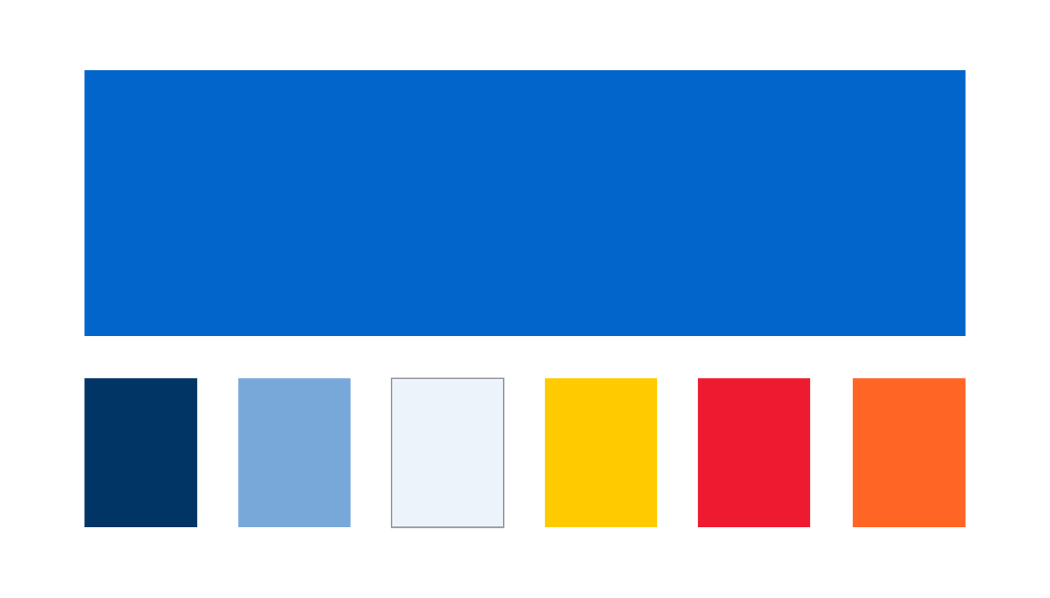 Abstracted representation of the Coast Guard Foundation website color scheme
