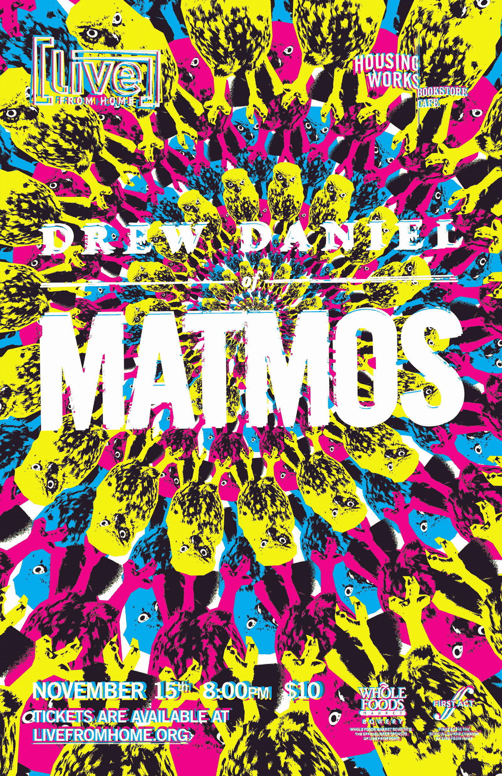 Poster image for Drew Daniel (of Matmos) concert at the Housing Works Bookstore Cafe