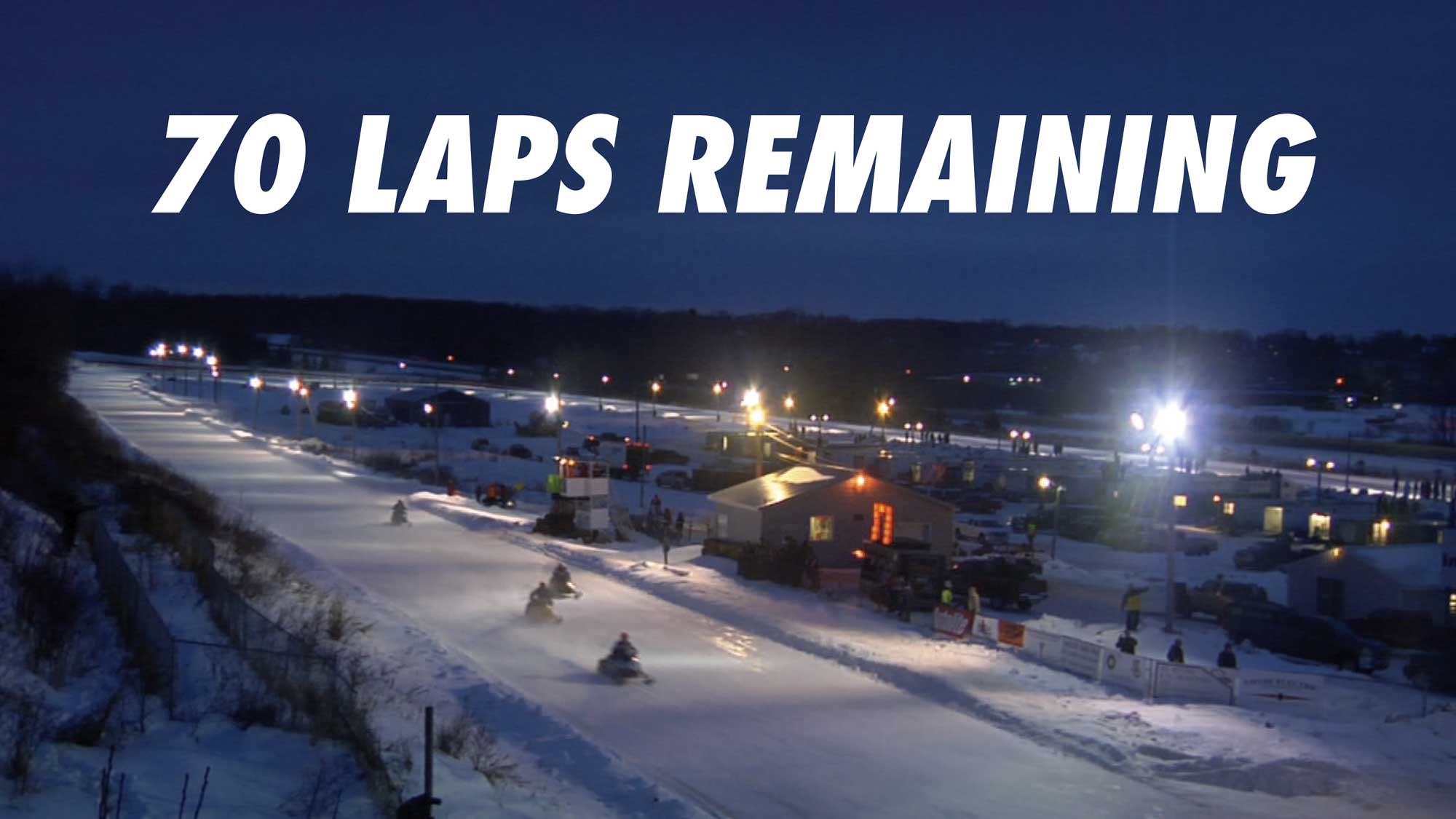 Northern Light title card. Reads 70 Laps Remaining.