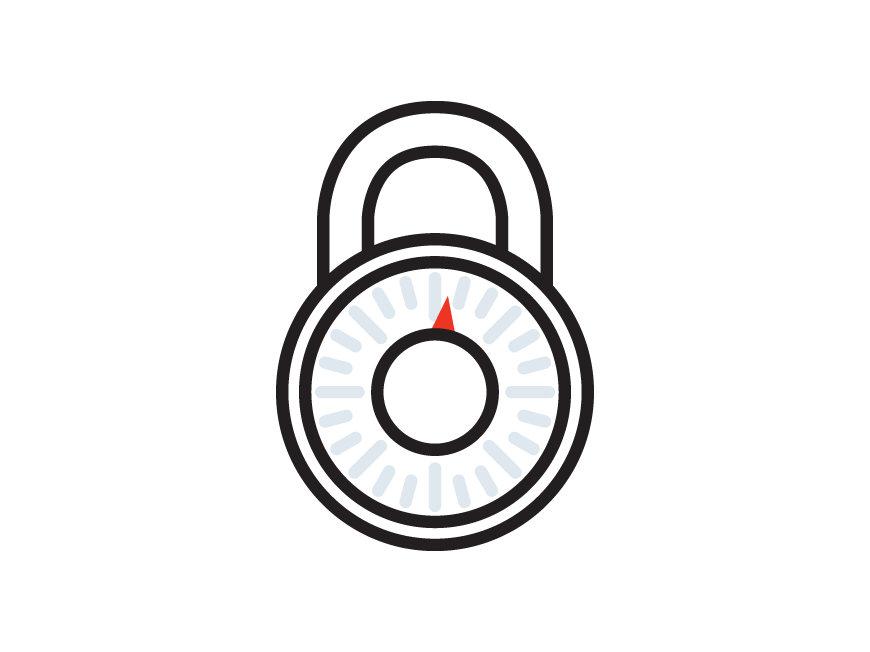 Simplified illustration of a lock